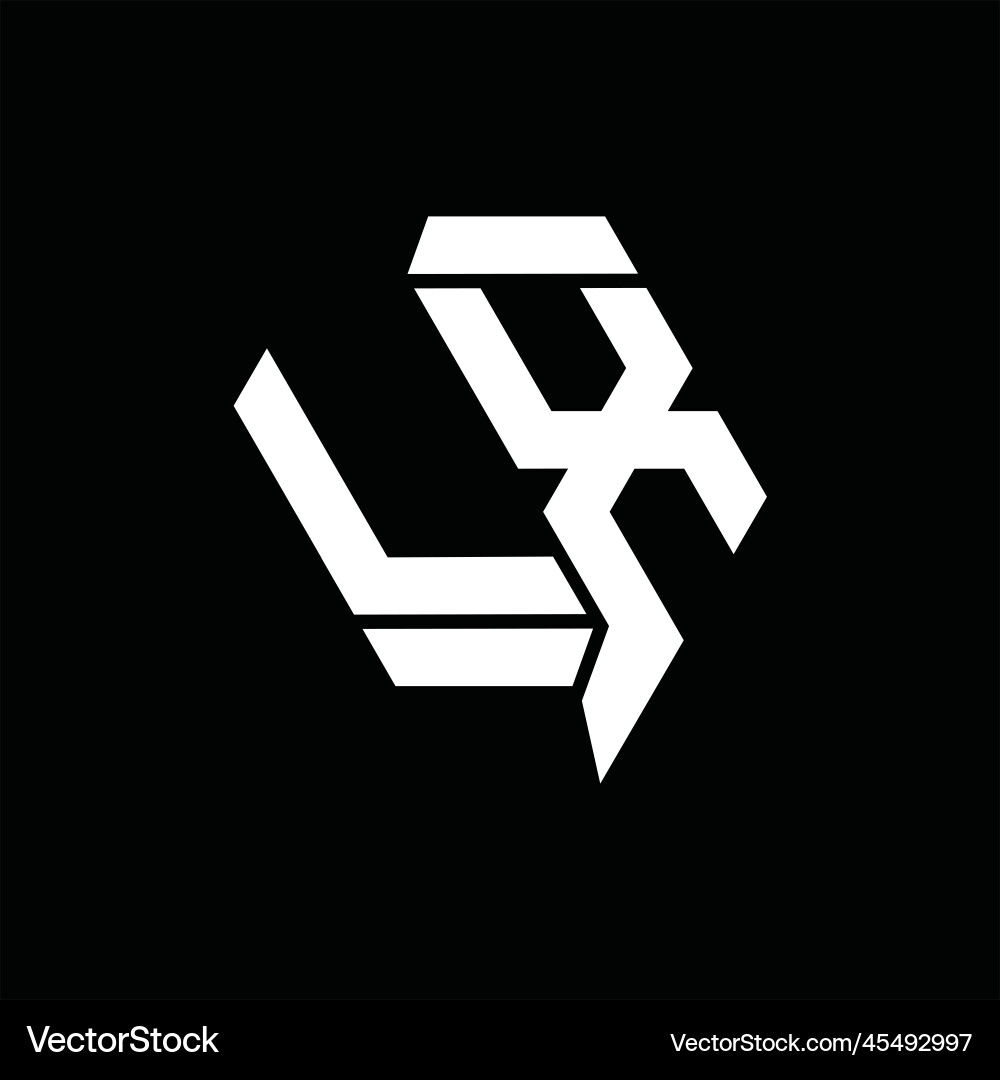 Lx logo monogram hexagon abstract shape images Vector Image