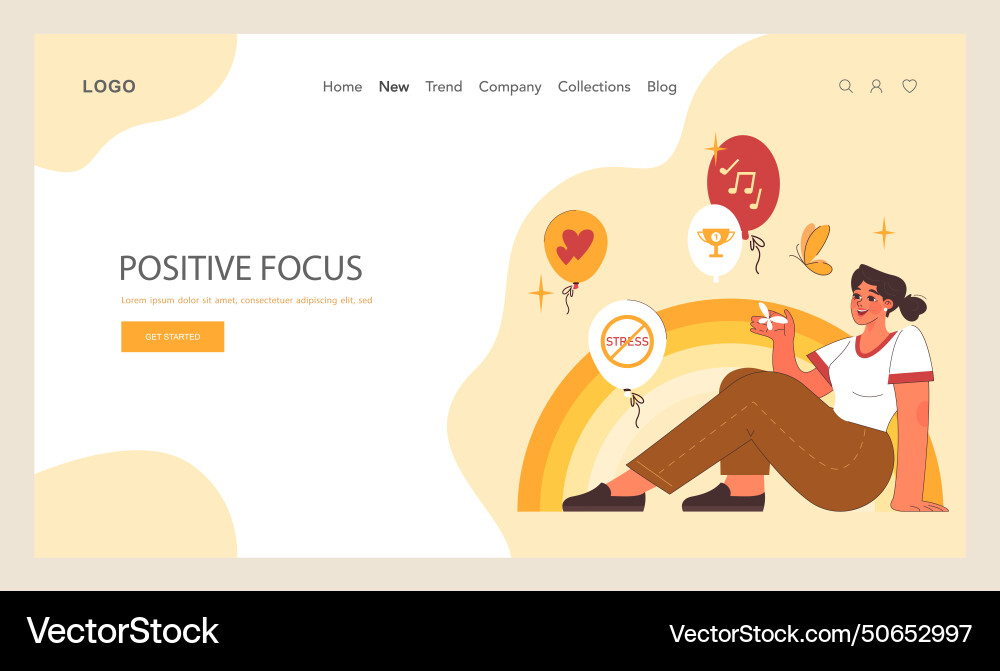 Positive Psychologie Web-Banner oder Landing-Seite Positive Psychologie Web-Banner oder Landing-Seite vektorbild