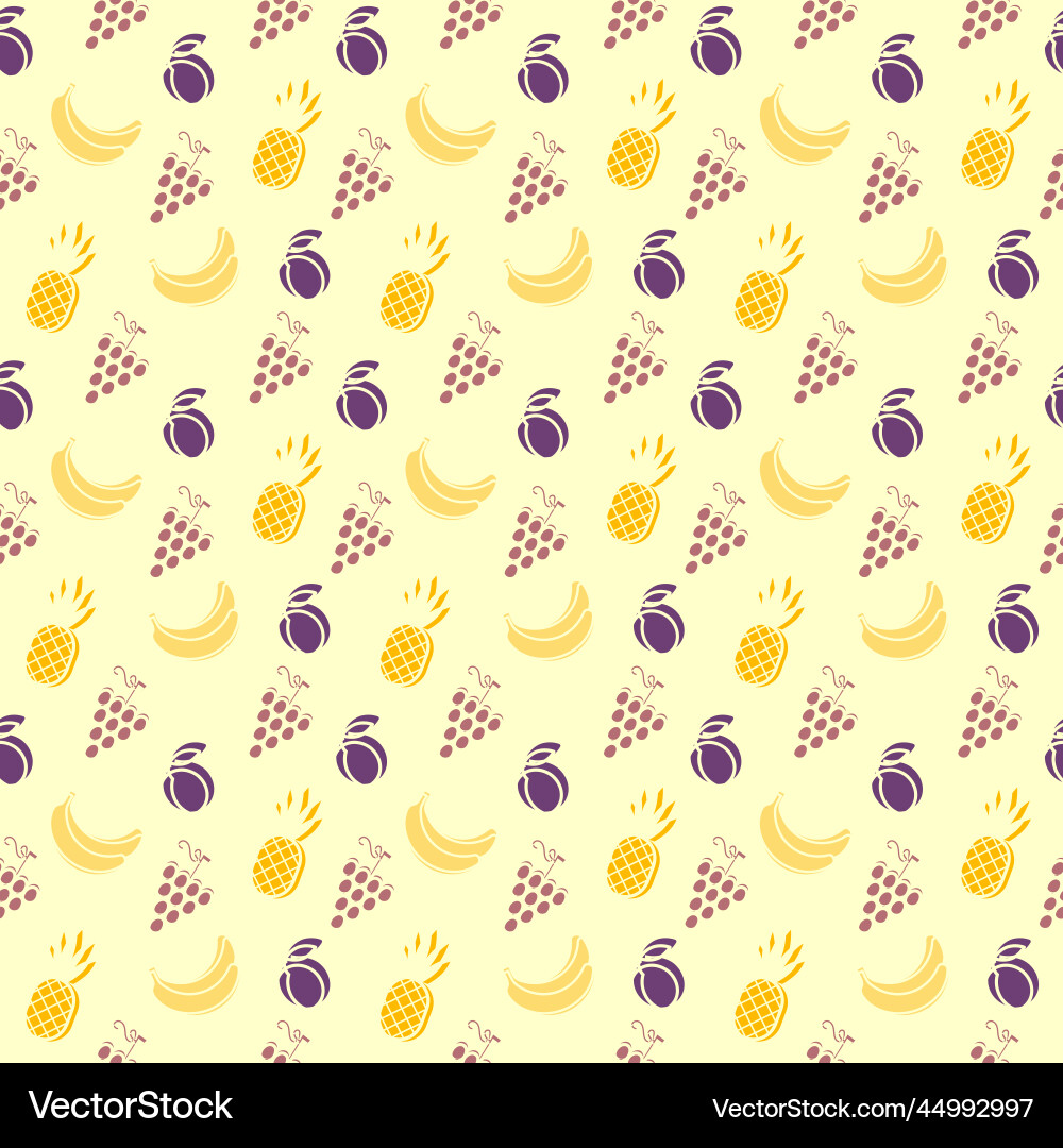 Seamless pattern with fruits vector image