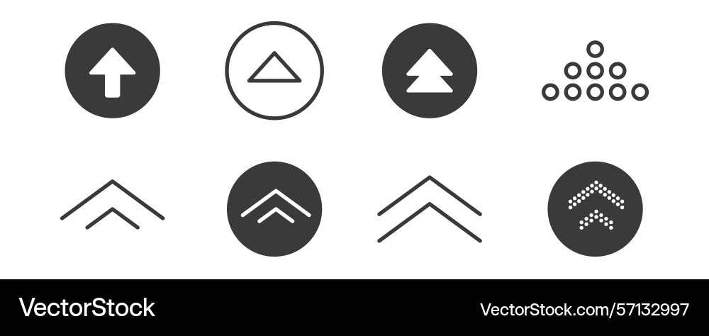 Swipe up icon arrow button ui scroll symbol Swipe up icon arrow button ui scroll symbol vector image