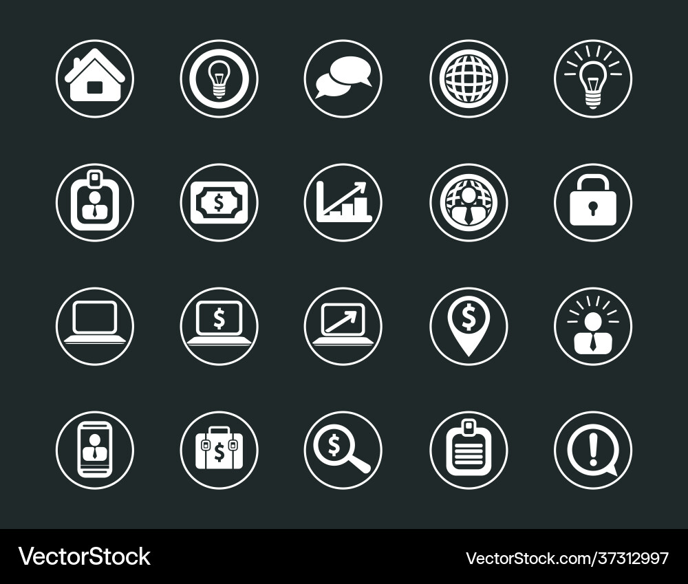 Web site icons set communication internet icon vector image