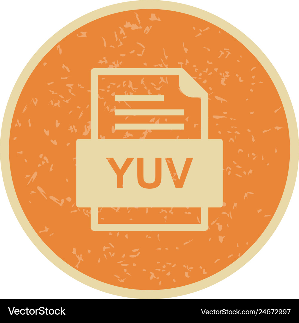 Yuv file document icon Vector Image