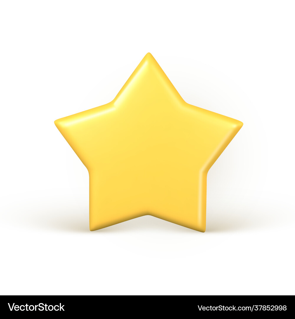 3d golden star holiday design element realistic 3d golden star holiday design element realistic vector image