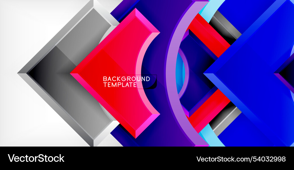 Arrow with round elements color geometric shapes Arrow with round elements color geometric shapes vector image