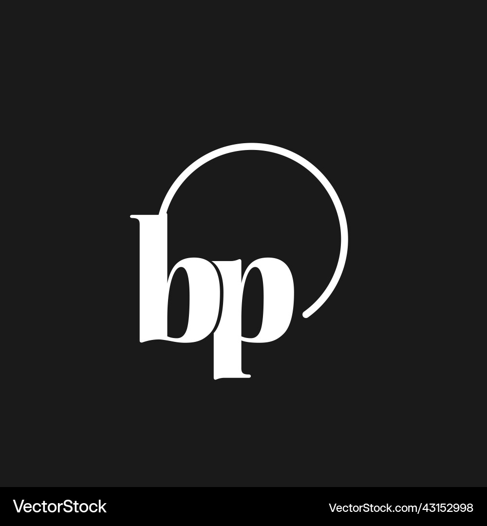 Bp logo initials monogram with circular lines Vector Image