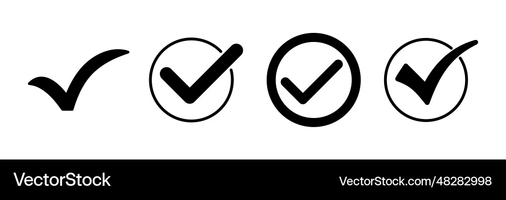Check icon mark list button vector image