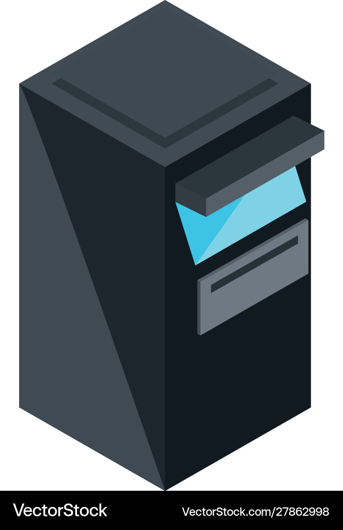 Computer server technology hardware device vector image