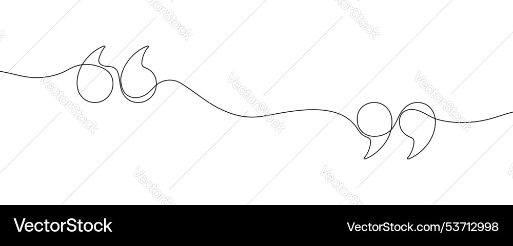 Continuous Quote Marks vector image