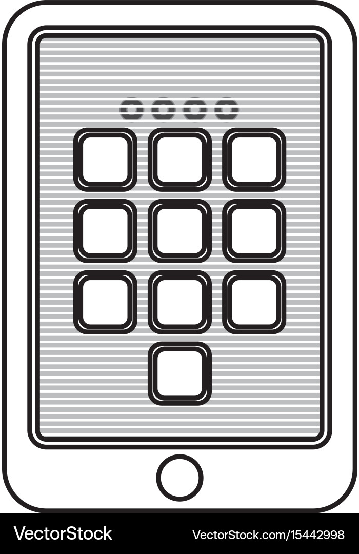 Digital security tablet Vector Image
