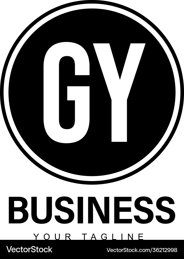 Gy initial a logo design with abstract style Gy initial a logo design with abstract style vector image