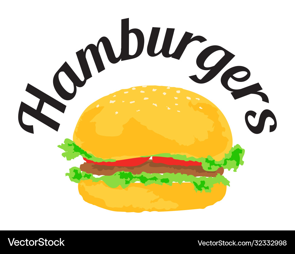 Hamburger Aufkleber Vektorbild