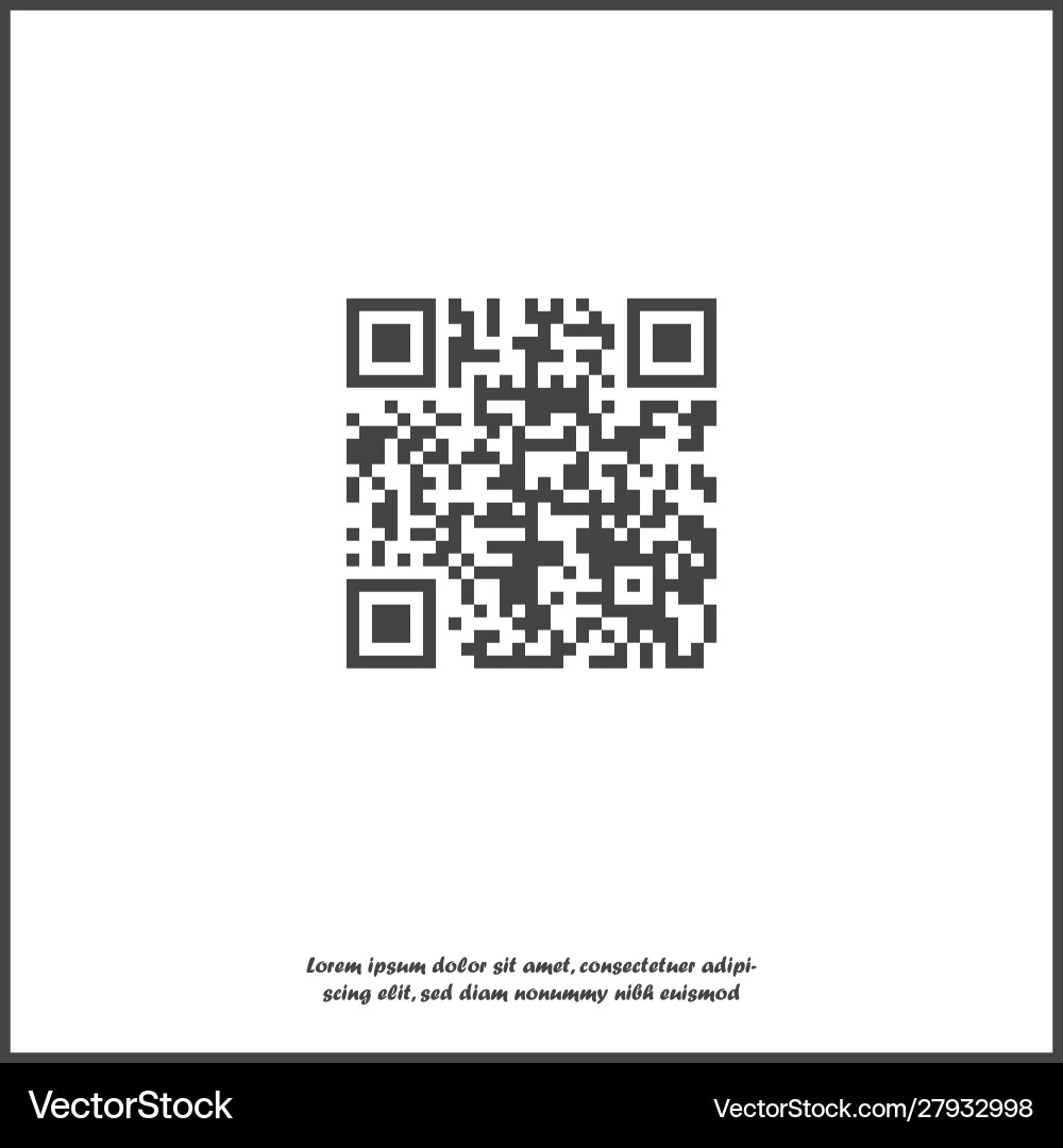 Image is an example a qr code for reading Image is an example a qr code for reading vector image