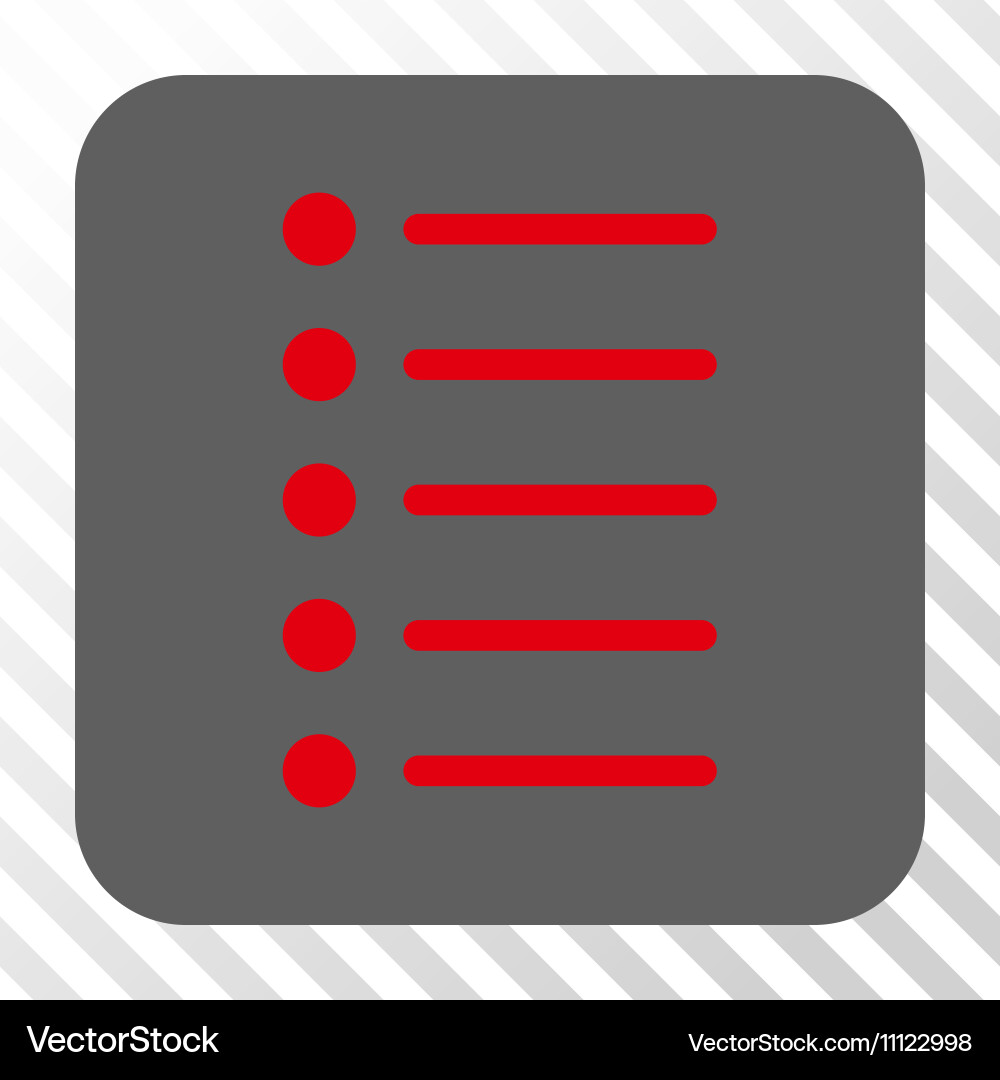 Items rounded square button vector image