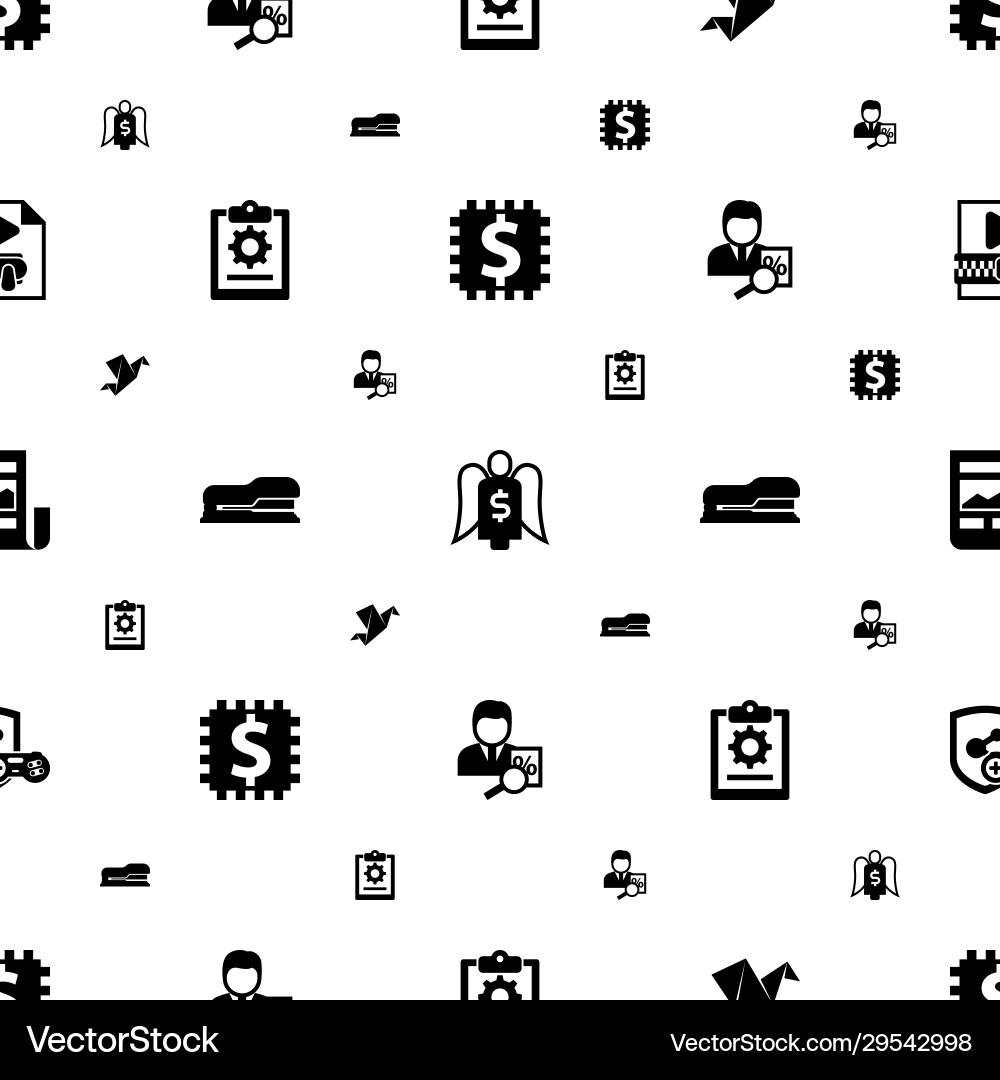 Paper icons pattern seamless included editable Paper icons pattern seamless included editable vector image