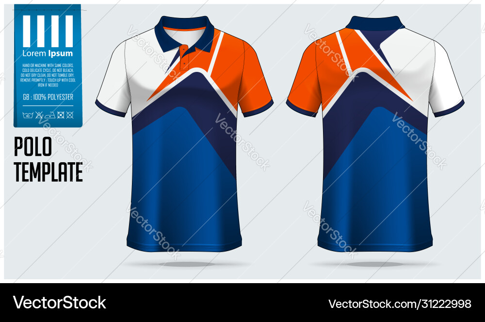 Polo t-shirt mockup template design Royalty Free Vector