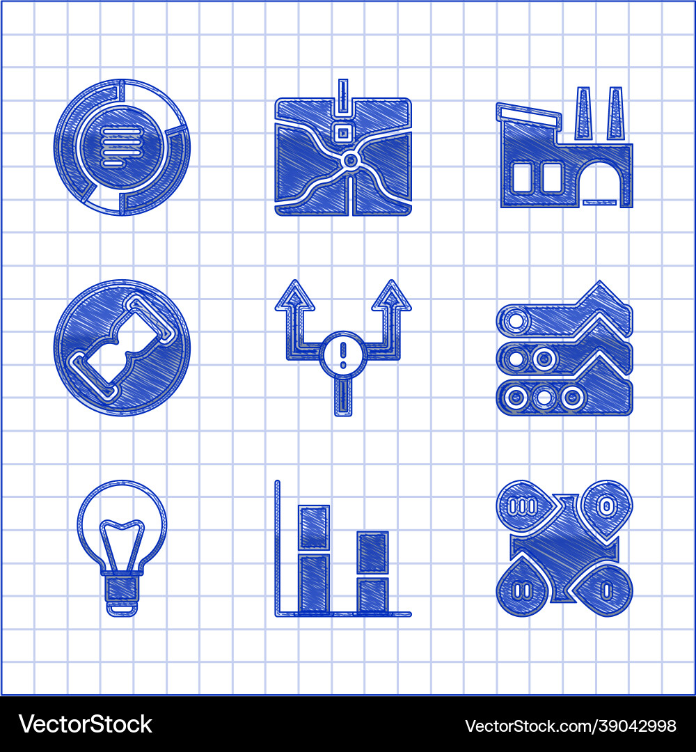 Set arrow graph chart diagram infographic Set arrow graph chart diagram infographic vector image