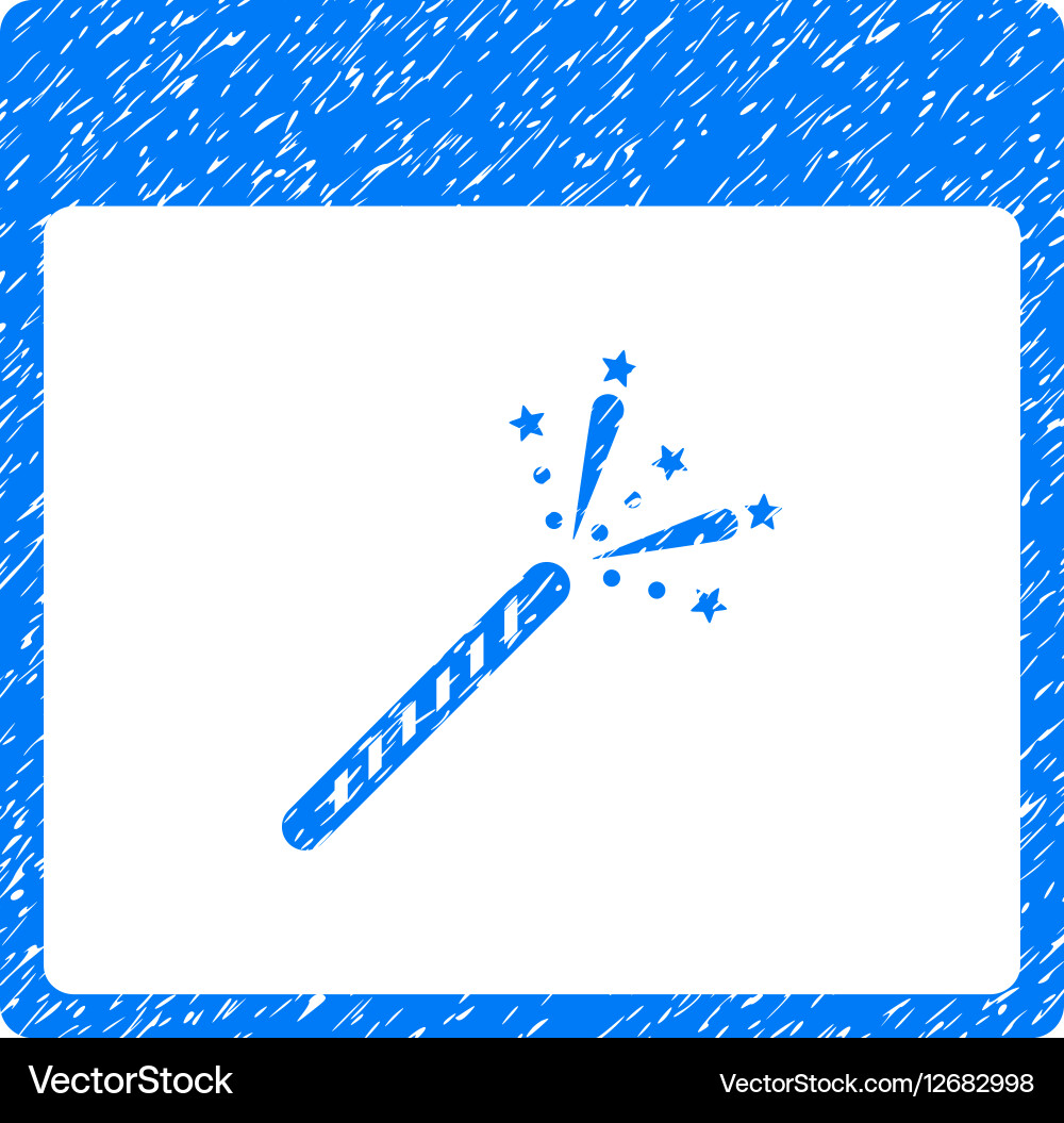 Sparkler firecracker calendar page grainy texture Vector Image