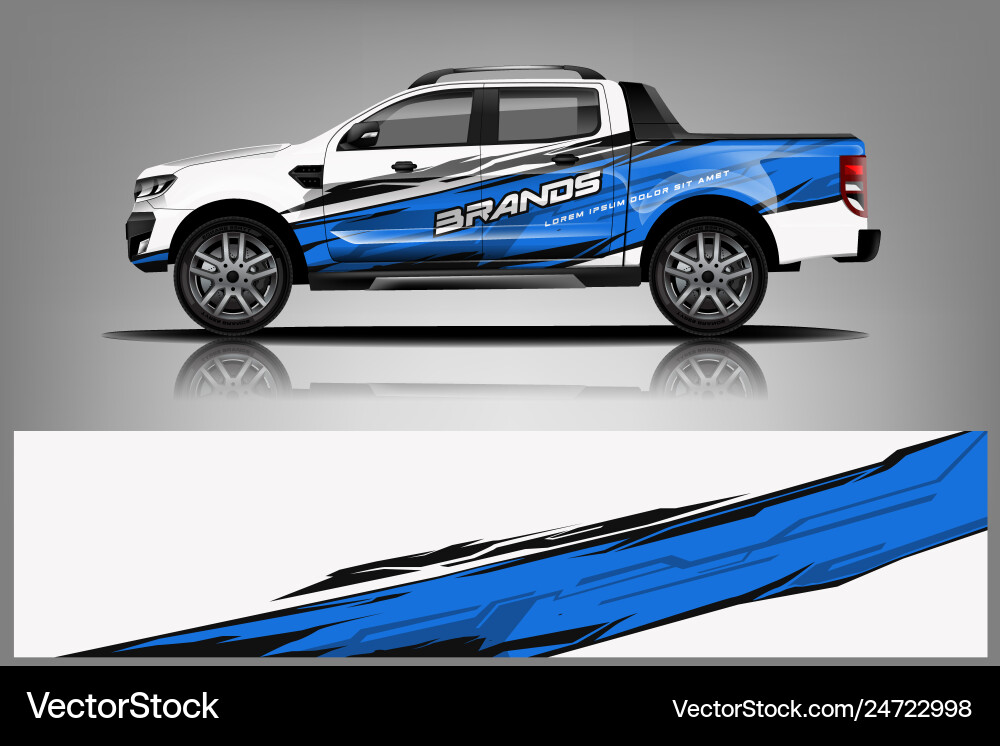Truck Wrap Graphics - Company Branding Vector Image