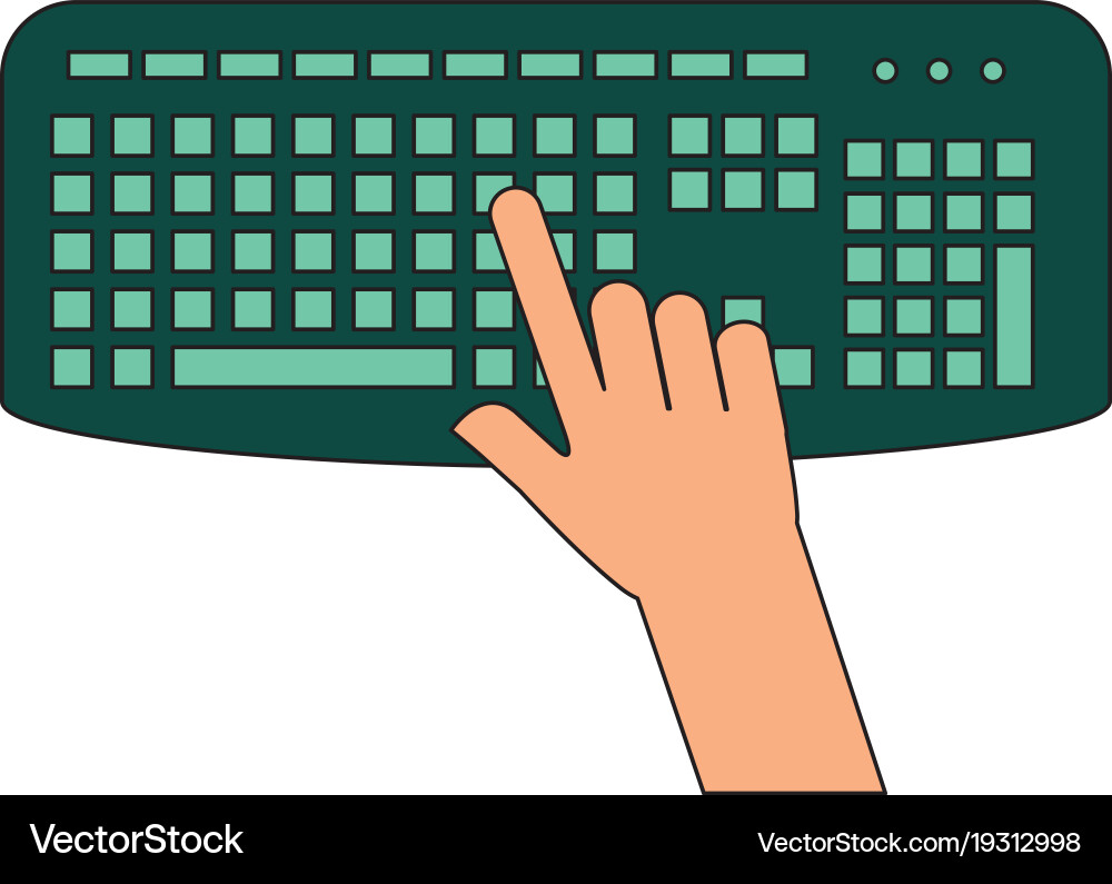 User with keyboard icon vector image
