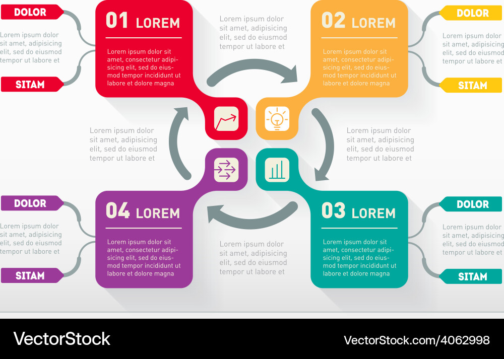 Web template for circle diagram or presentation vector image