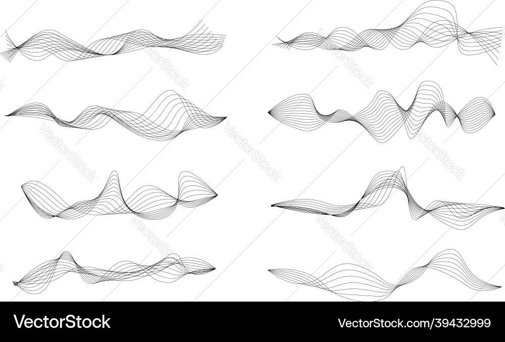 Abstract waves from lines blend design Abstract waves from lines blend design vector image