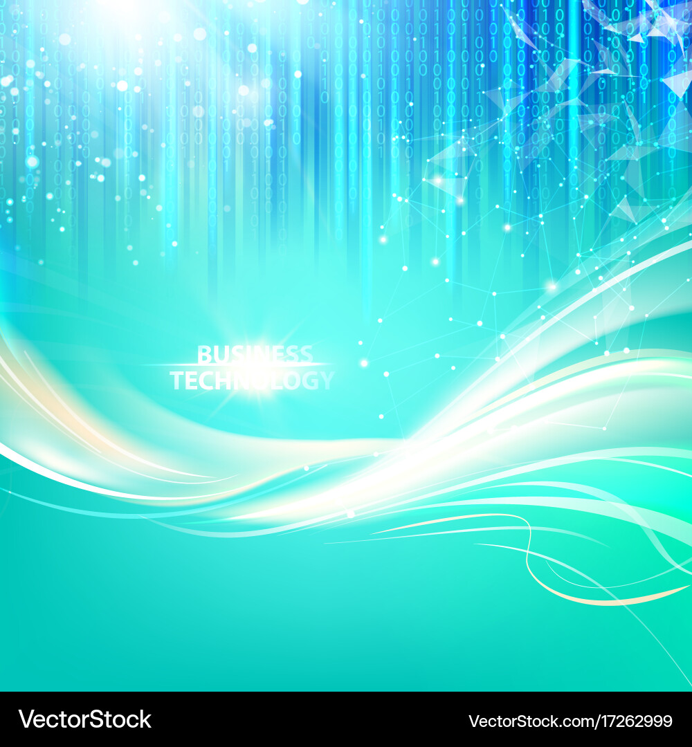 Blue background with bigdata cyber code vector image