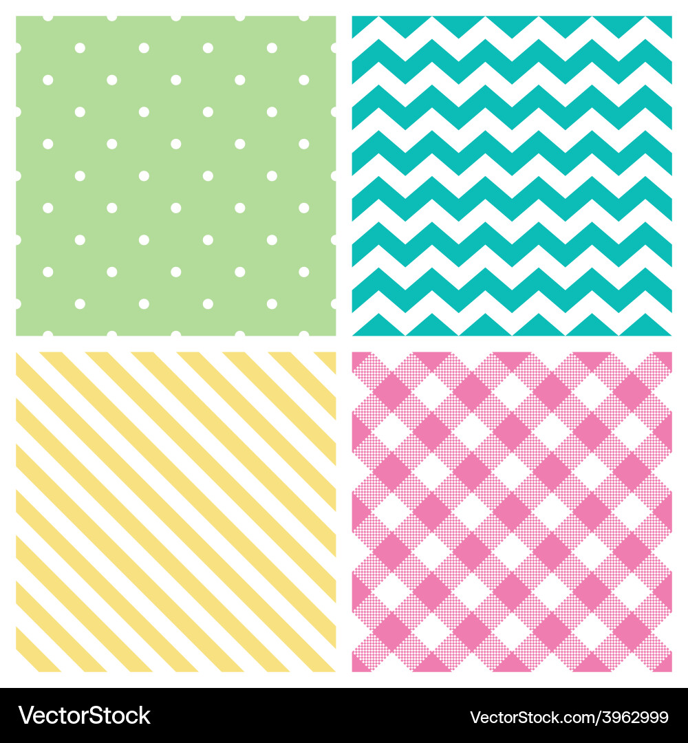 Classic Checkered Pattern Set vector image