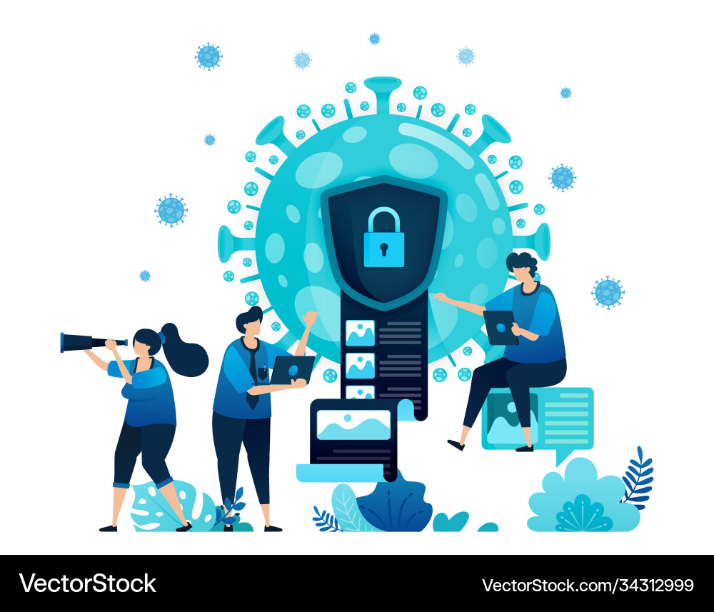 Data encryption and security to protect Data encryption and security to protect vector image