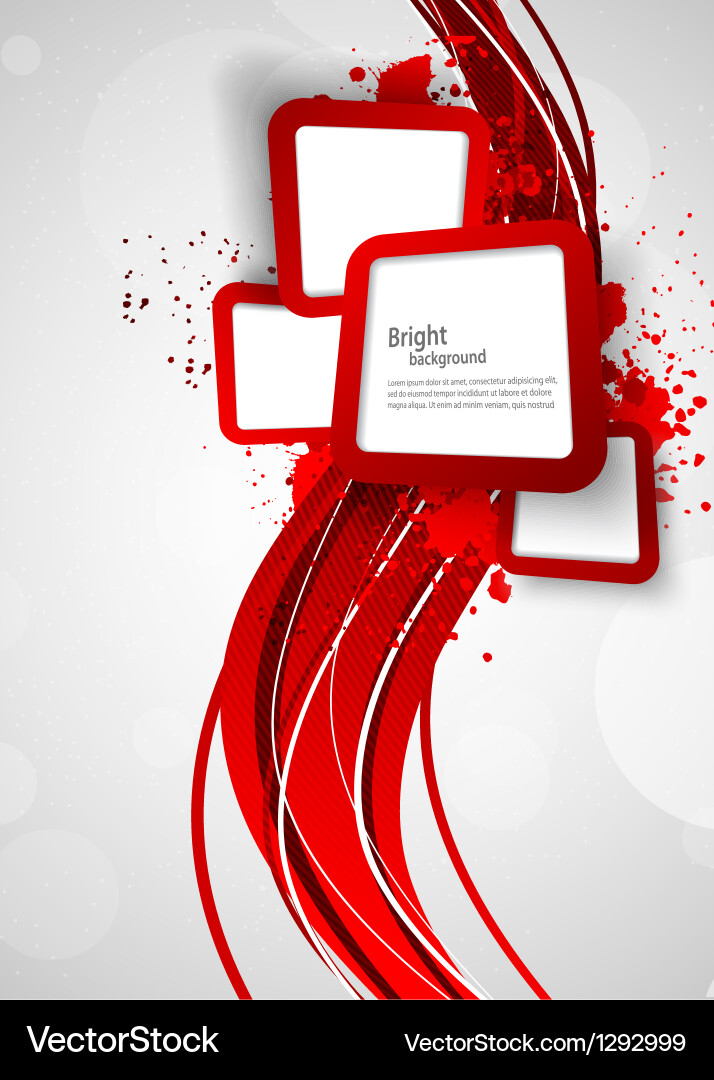 Dynamic Red Abstract Background vector image
