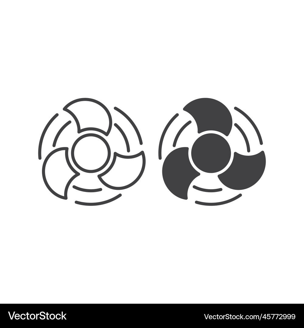 Fan propeller ventilation icon template vector image