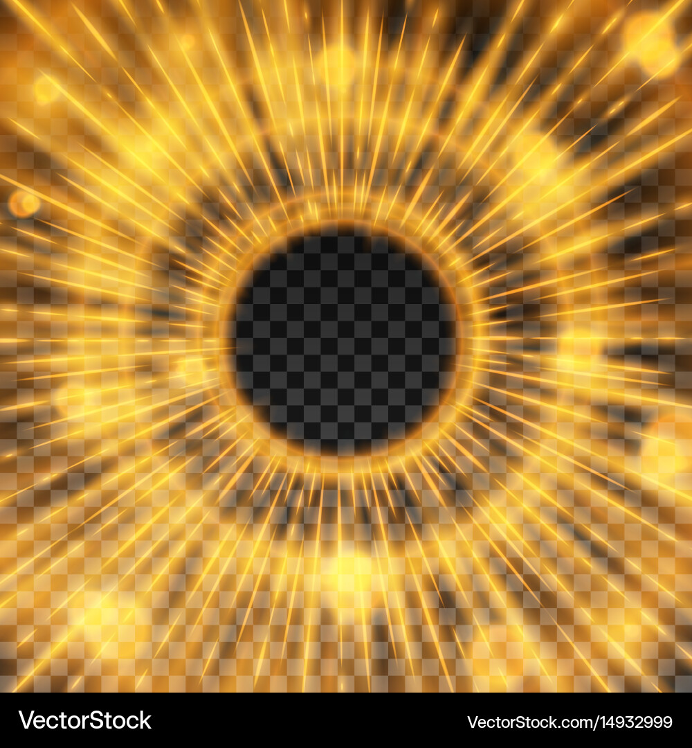 Frame with light effect on transparent background vector image