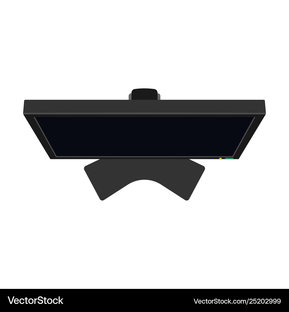Monitor screen top view display icon above Monitor screen top view display icon above vector image