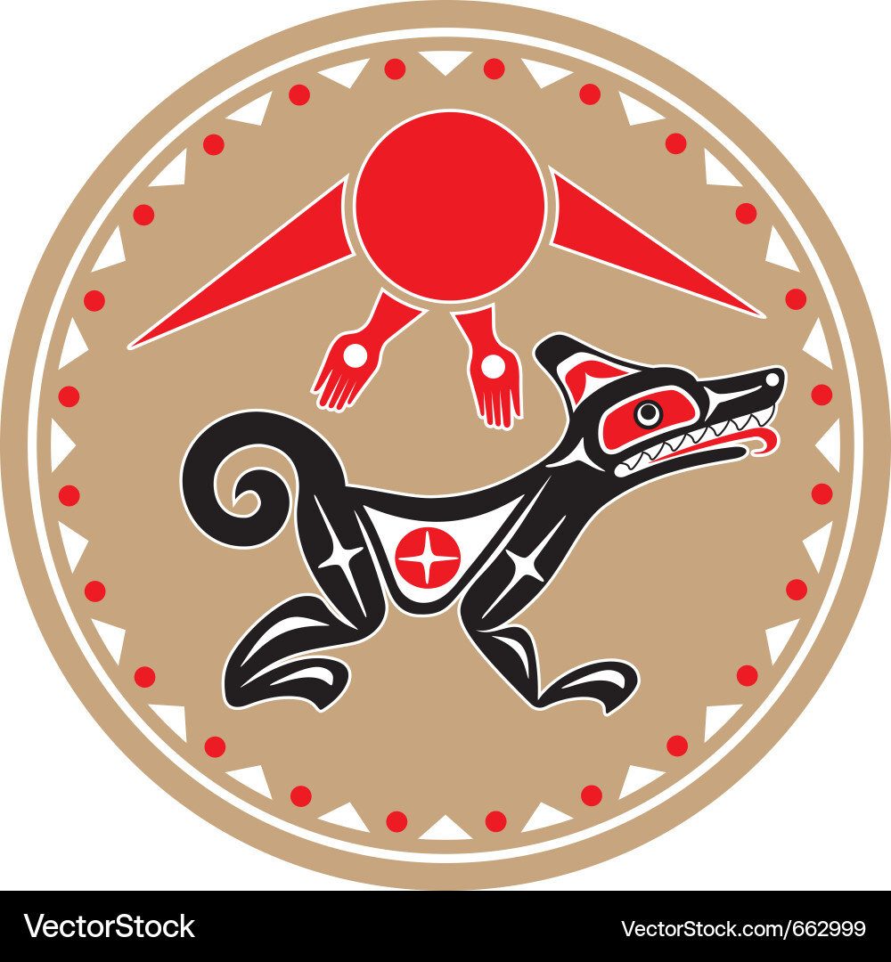 Native American Wolf Motif – Royalty-Free Vector | VectorStock, image size:1000x1080