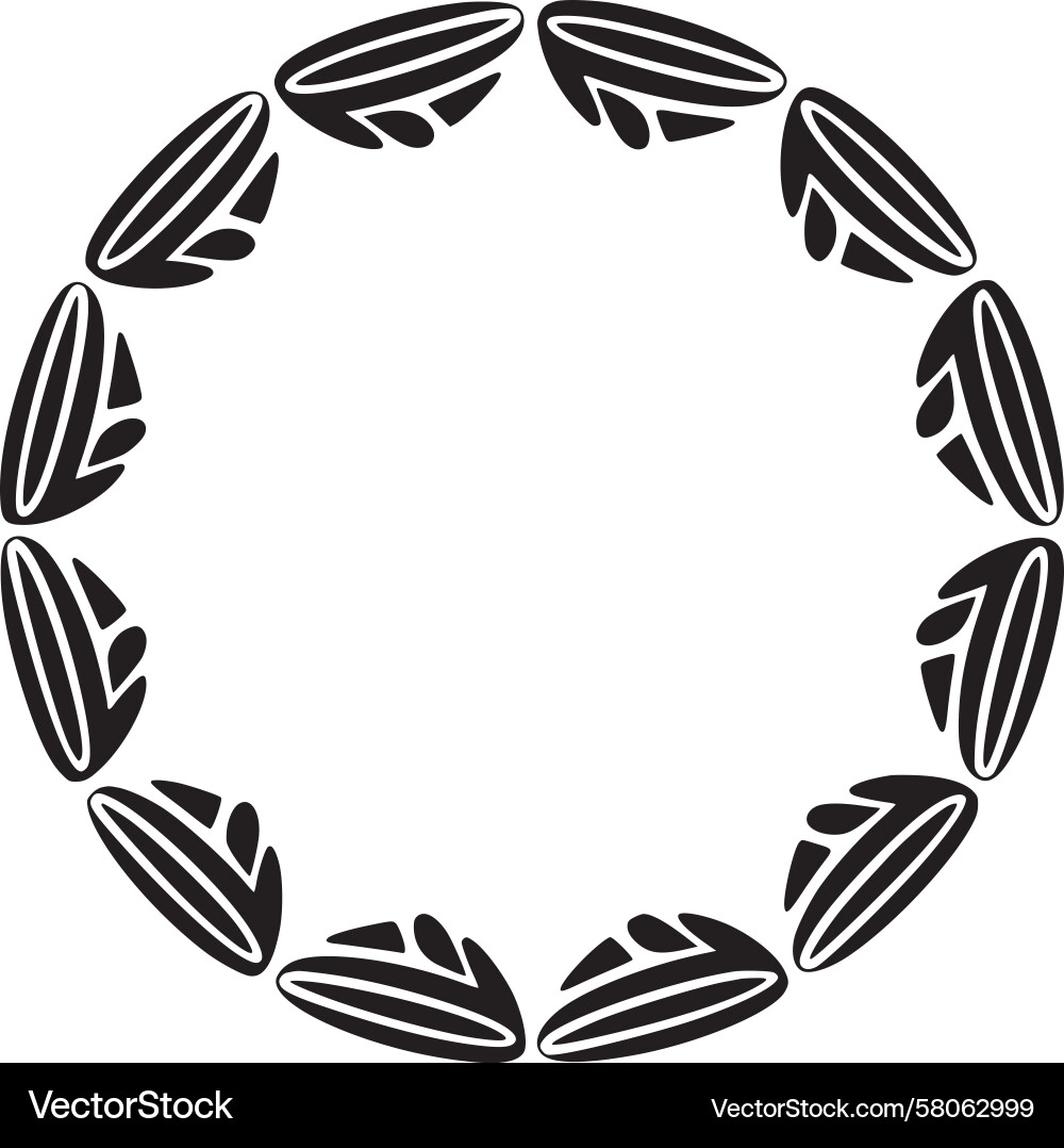 Nut Circle Frame - Abstract Pattern Vector Image