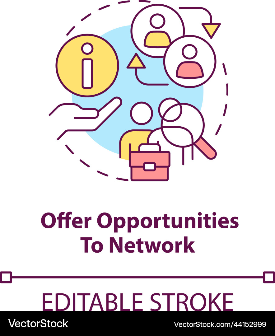 Offer opportunities to network concept icon Offer opportunities to network concept icon Vector Image