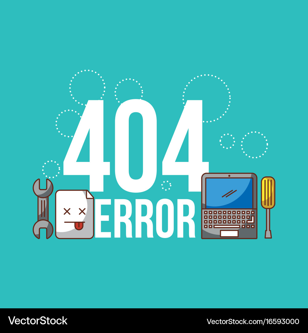 404 error background vector image