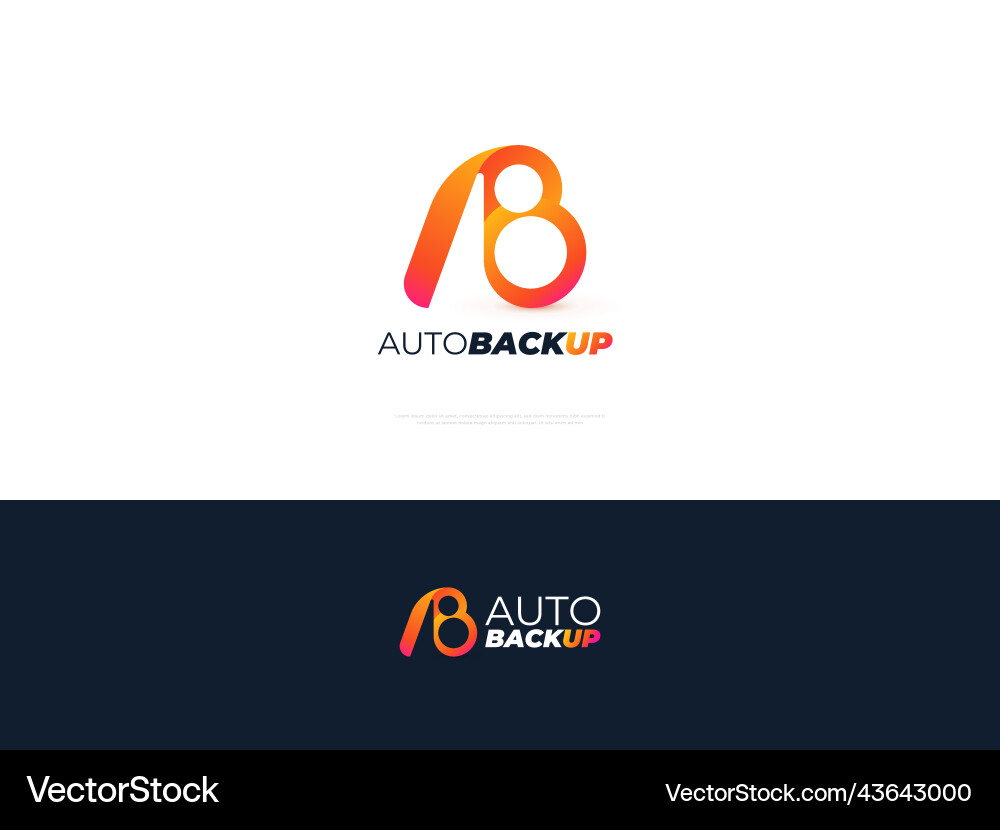 A and b logo with linked concept Vector Image