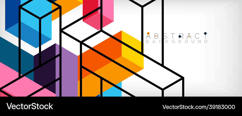 Abstract background 3d cubes cubic elements Abstract background 3d cubes cubic elements vector image