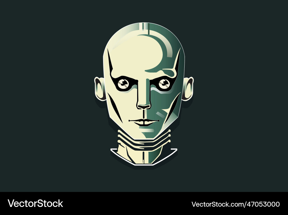 Ai robot avatar futuristic face constructor Ai robot avatar futuristic face constructor vector image