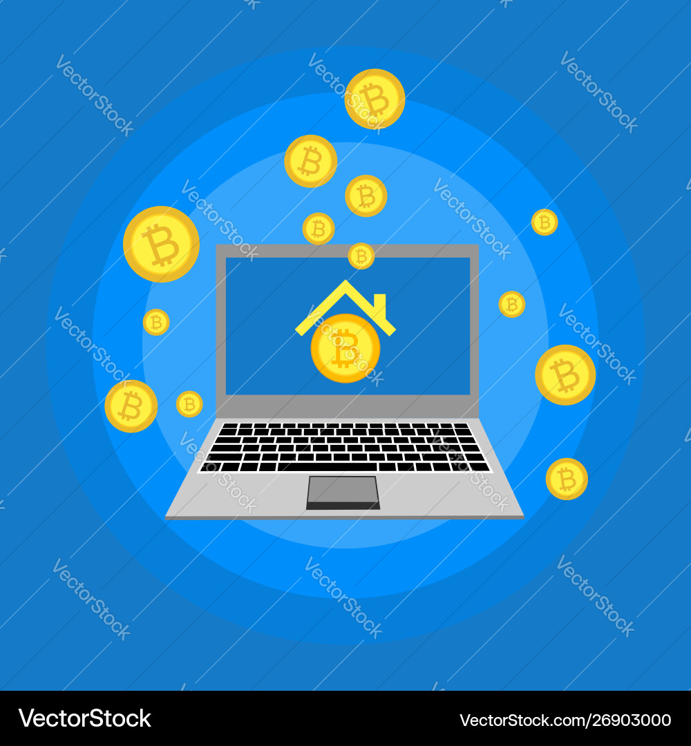 Blockchain scheme mining crypto currency server Blockchain scheme mining crypto currency server vector image