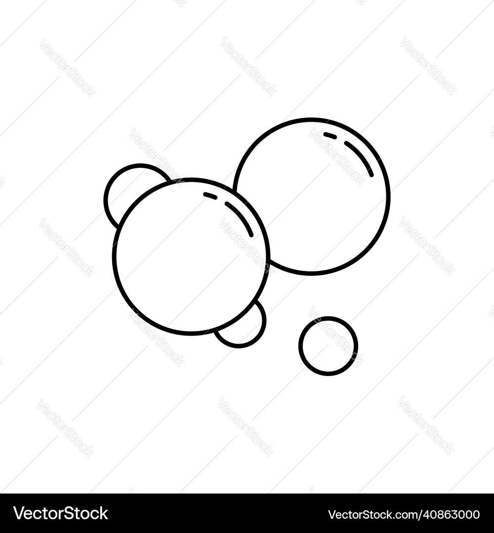 Bubble line icon circle soap linear Vector Image