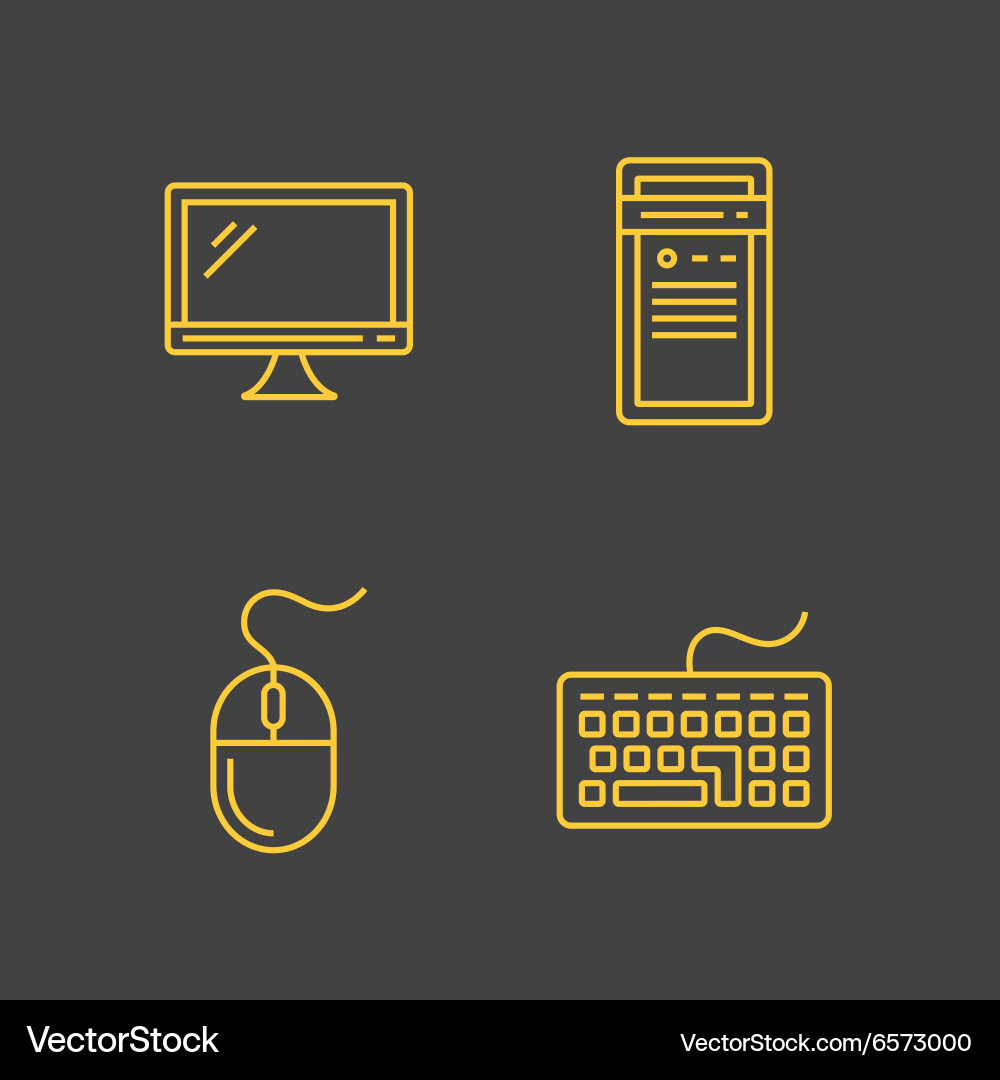 Computer devices and peripherals vector image