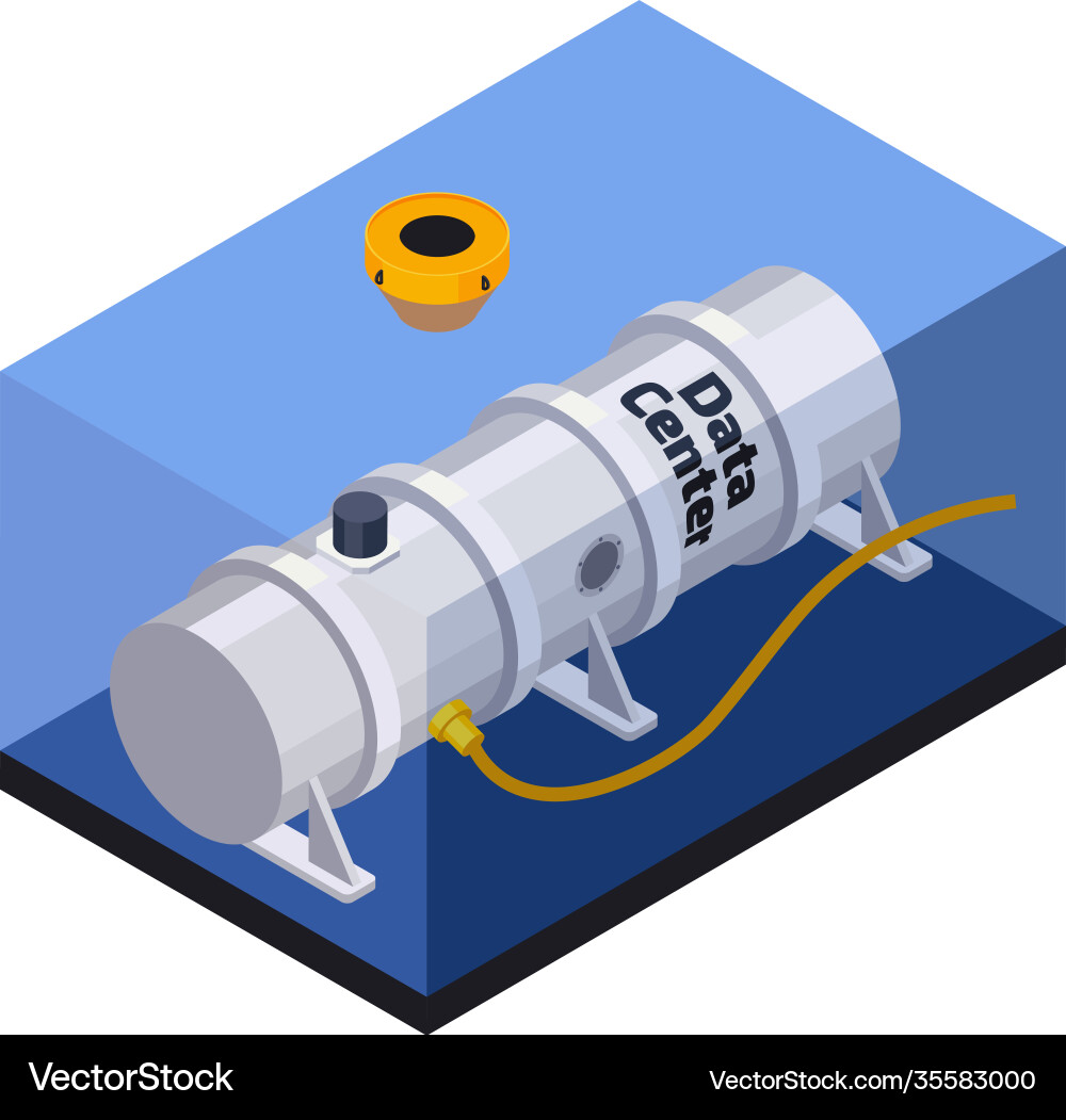 Cooling container server composition Cooling container server composition vector image