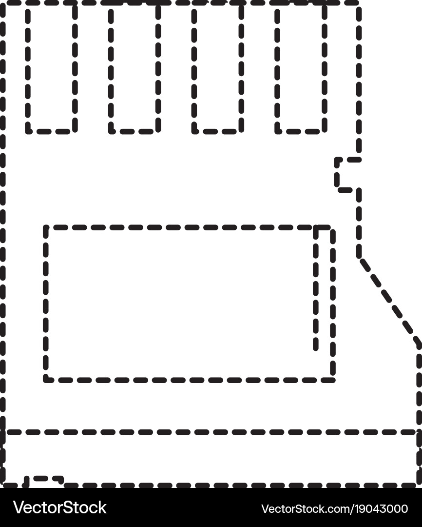 Dotted shape micro sd memory data technology vector image