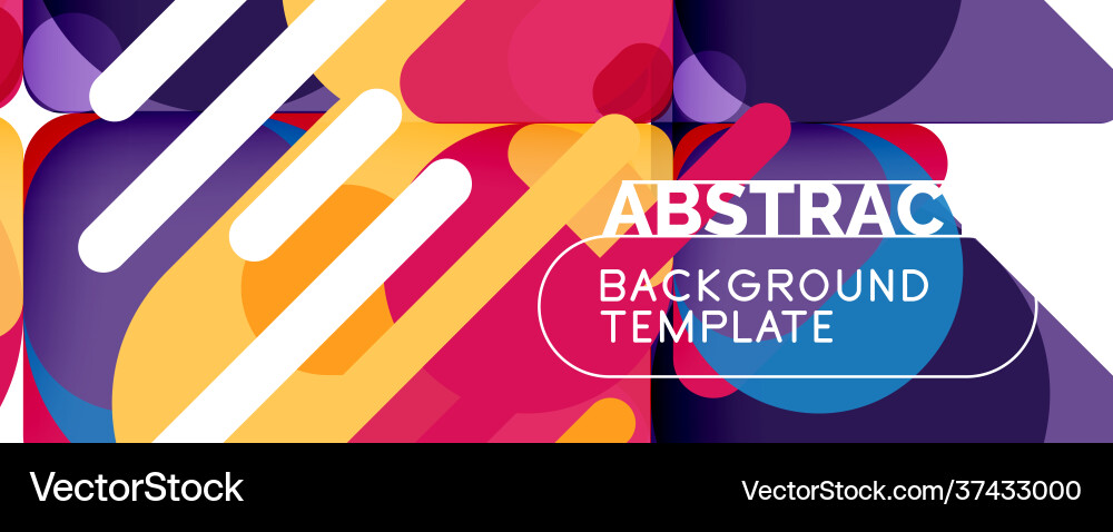 Flat geometric round shapes and dynamic lines Flat geometric round shapes and dynamic lines Vector Image