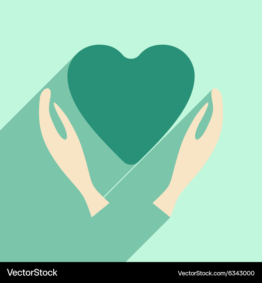 Flat with shadow icon and mobile application vector image