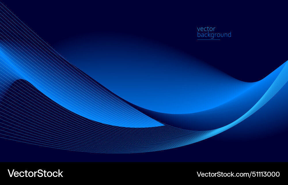 Flowing dark blue curve shape with soft gradient Flowing dark blue curve shape with soft gradient vector image