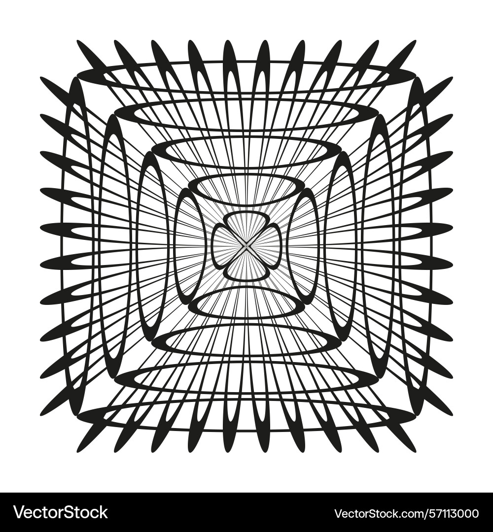 Isometric grid pattern geometric square shapes vector image