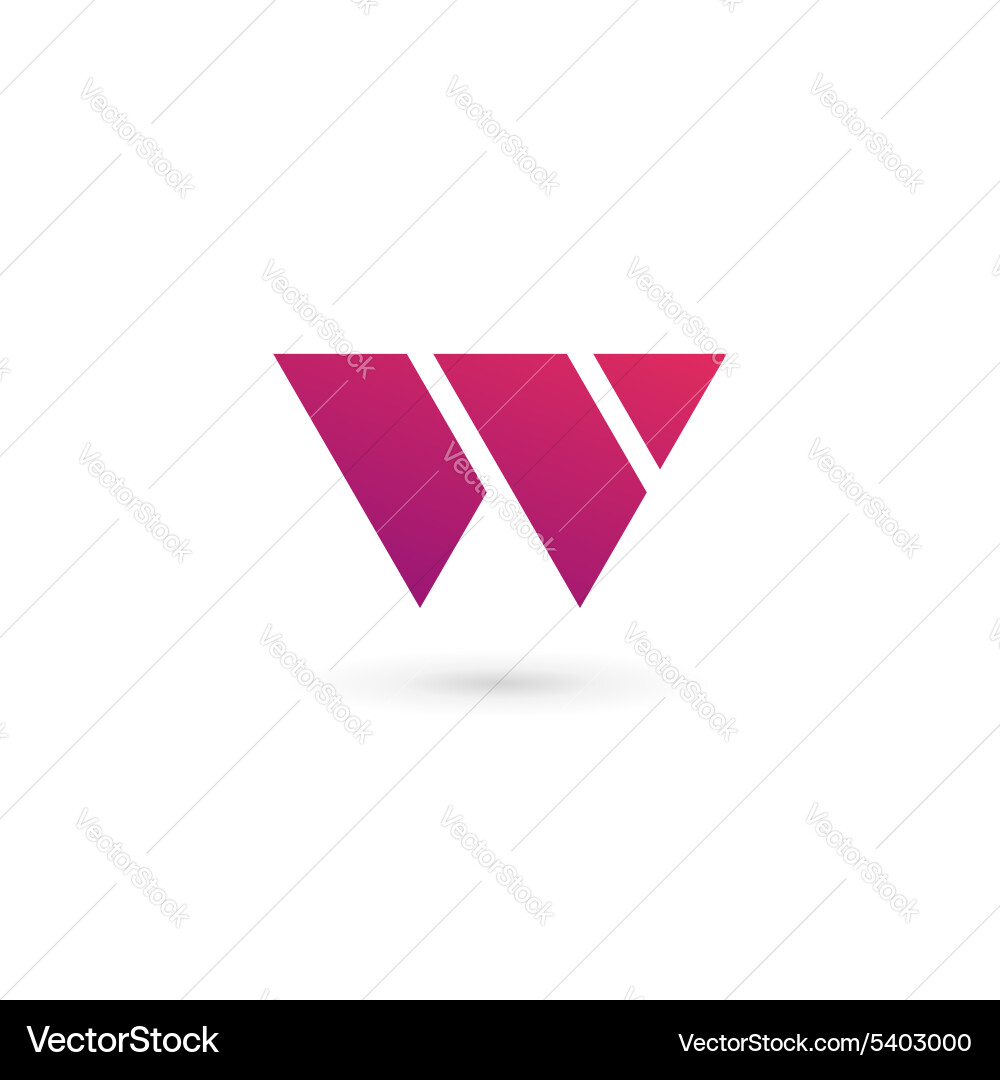 Letter w logo icon design template elements Vector Image