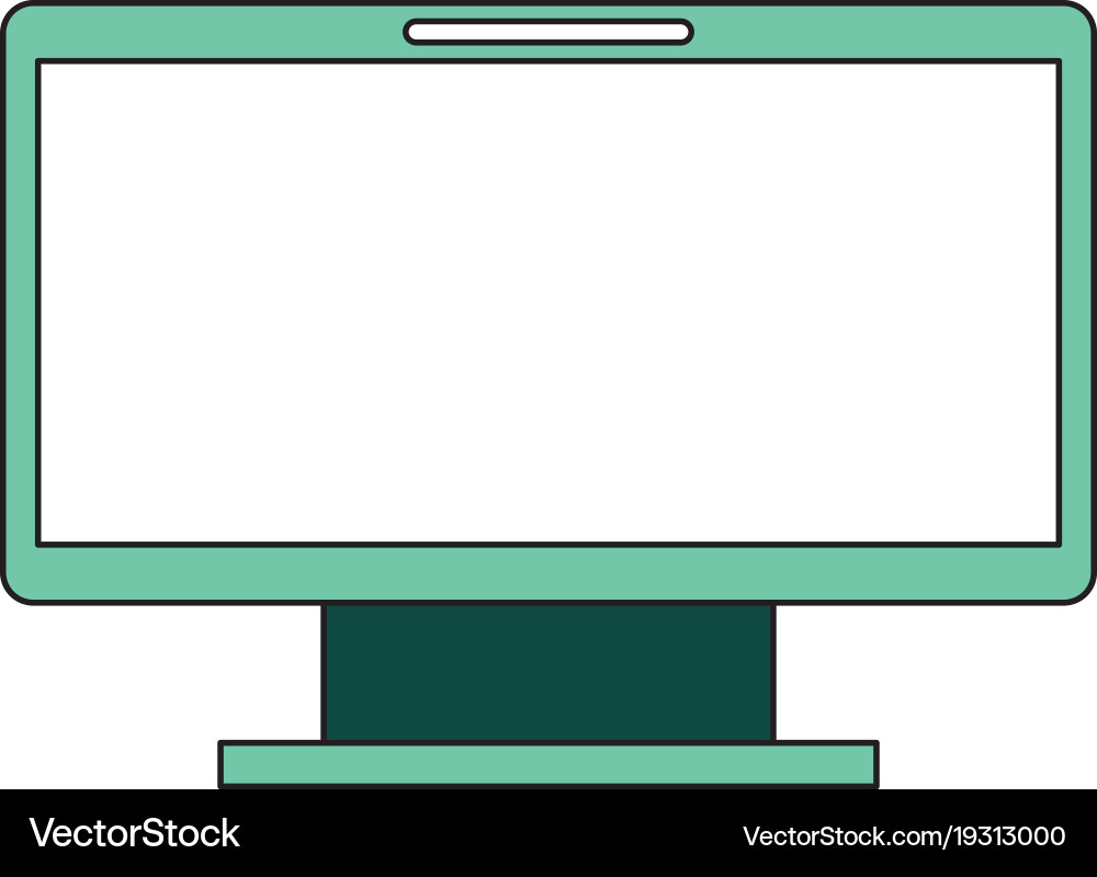 Monitor computer isolated icon vector image